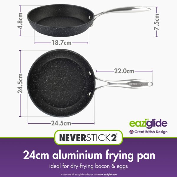 Eaziglide Neverstick2 24cm Frying Pan - Non Stick Frying Pan