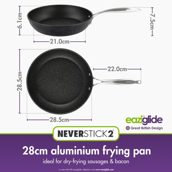 Eaziglide Neverstick2 28cm Frying Pan - Non Stick Frying Pan