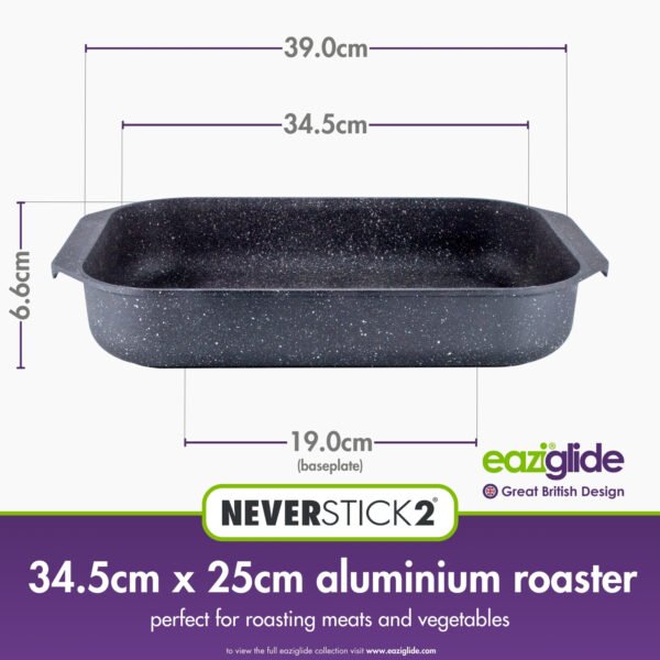 Eaziglide Neverstick2 34.5cm x 25cm Roasting Tray - Non Stick Oven Roaster