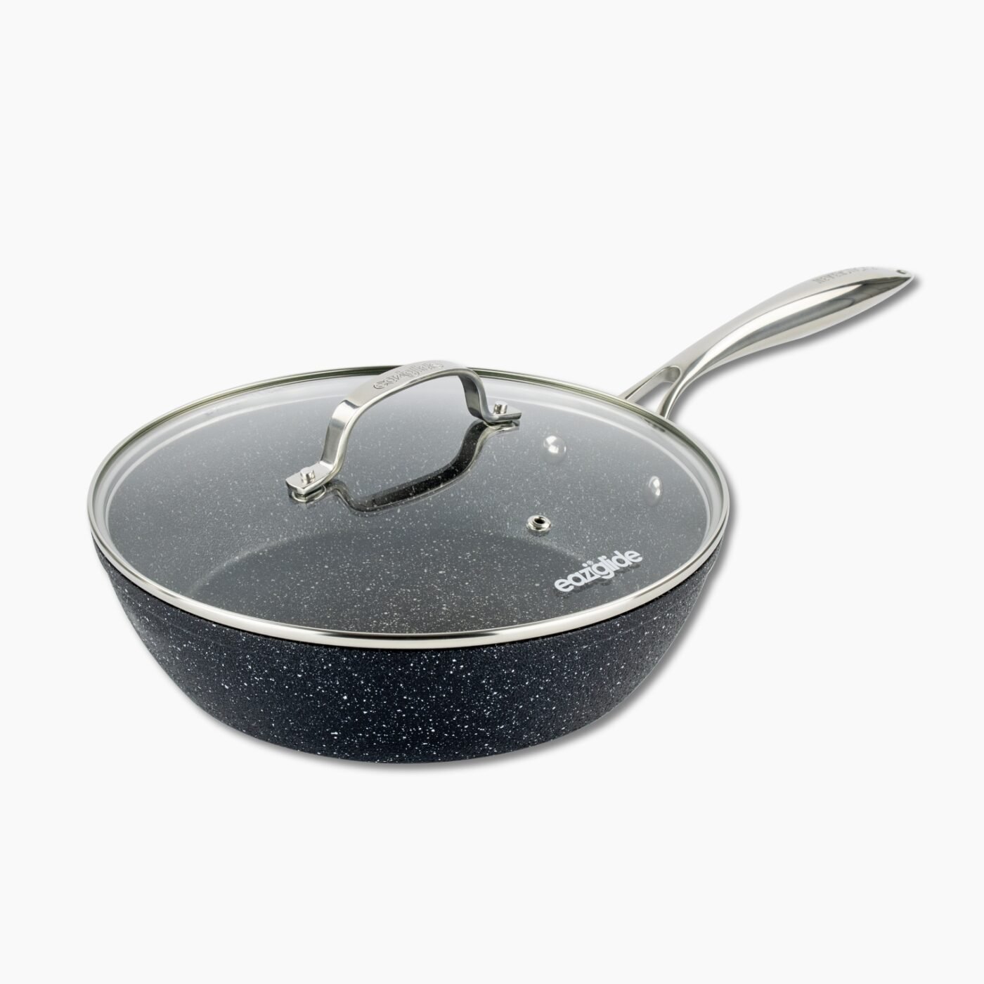 Eaziglide Neverstick2 26cm Saute Pan with Lid - Deep Non Stick Frying Pan and Lid