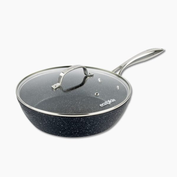 Eaziglide Neverstick2 26cm Saute Pan with Lid - Deep Non Stick Frying Pan and Lid