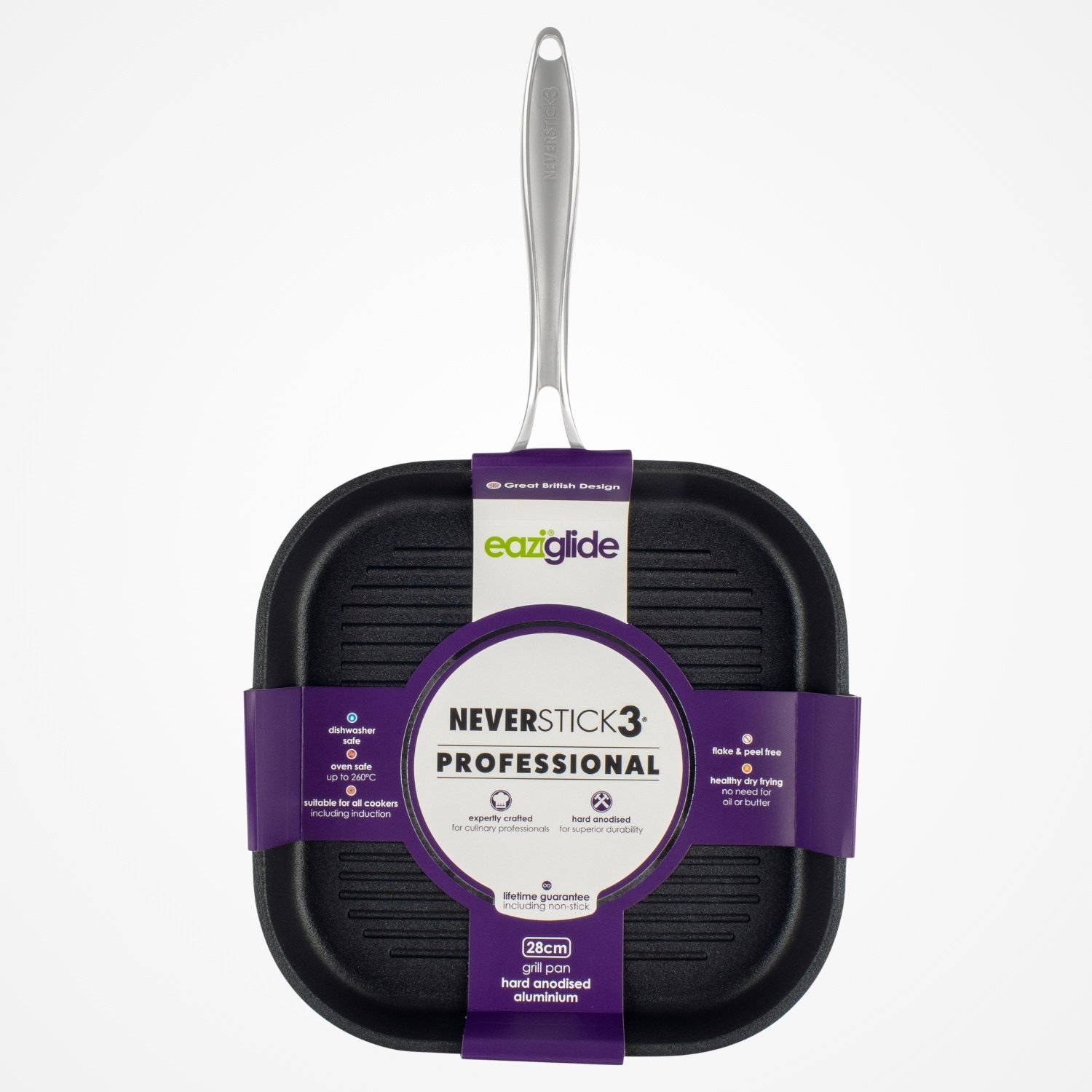 Neverstick3 professional 28cm square grill pan - Image 5