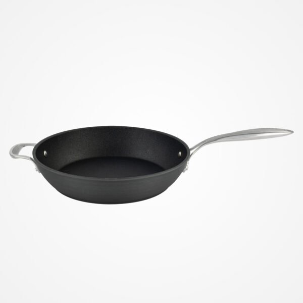 Eaziglide Neverstick3 30cm Frying Pan with Helper Handle for Hob and Oven Cooking, featuring a durable easy-clean non-stick coating and ergonomic grip.