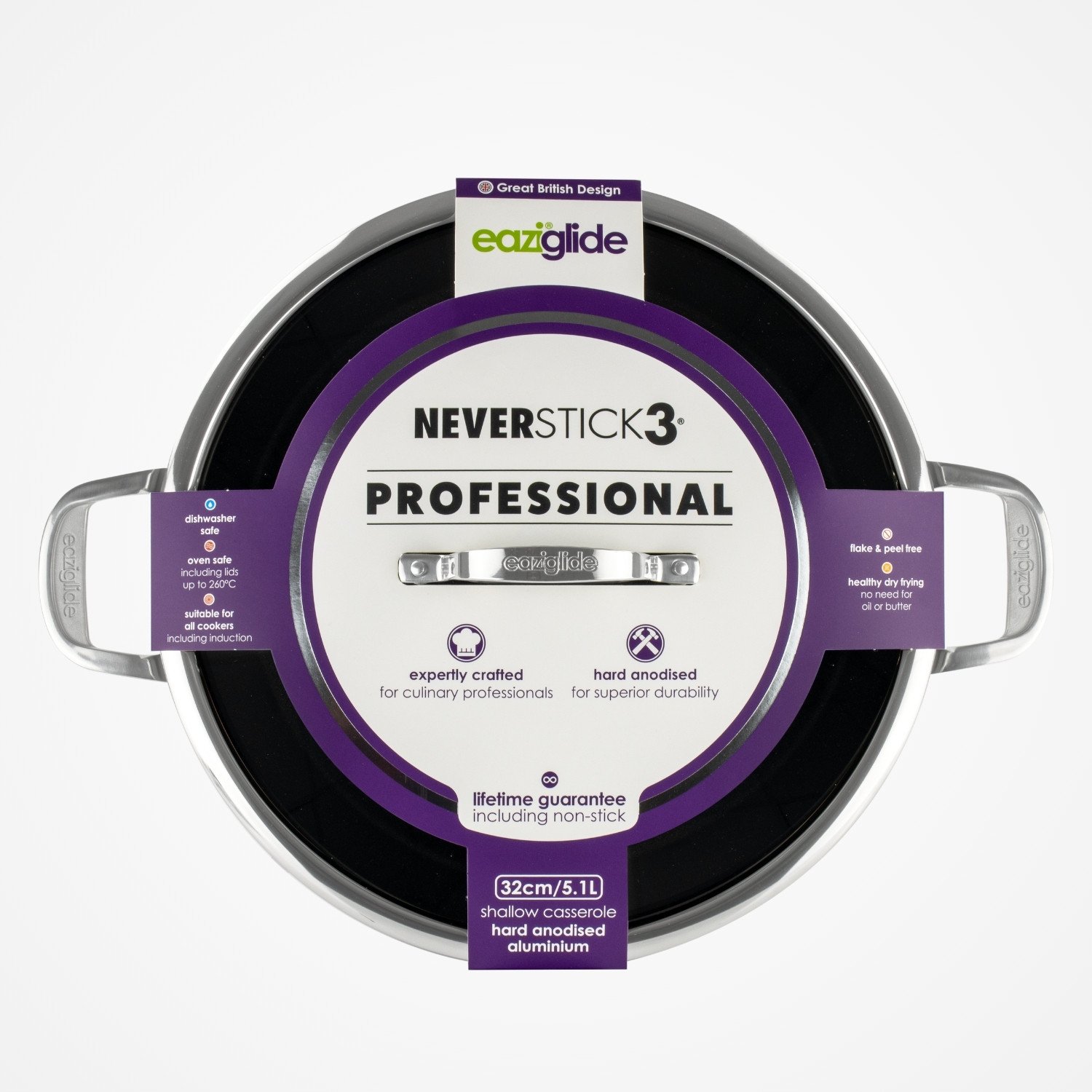 Neverstick3 Professional 32cm shallow casserole - Image 6