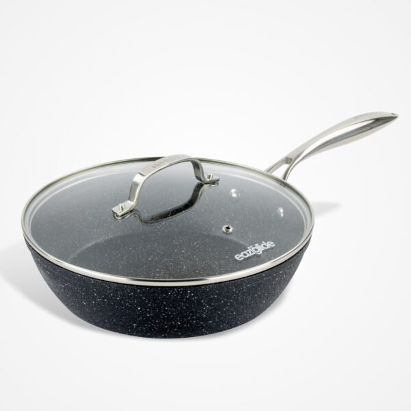 Eaziglide Neverstick2 26cm sauté pan with glass lid for hob and oven cooking