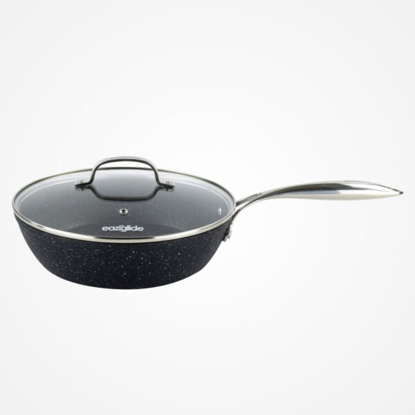 Eaziglide Neverstick2 26cm sauté pan with glass lid for hob and oven cooking
