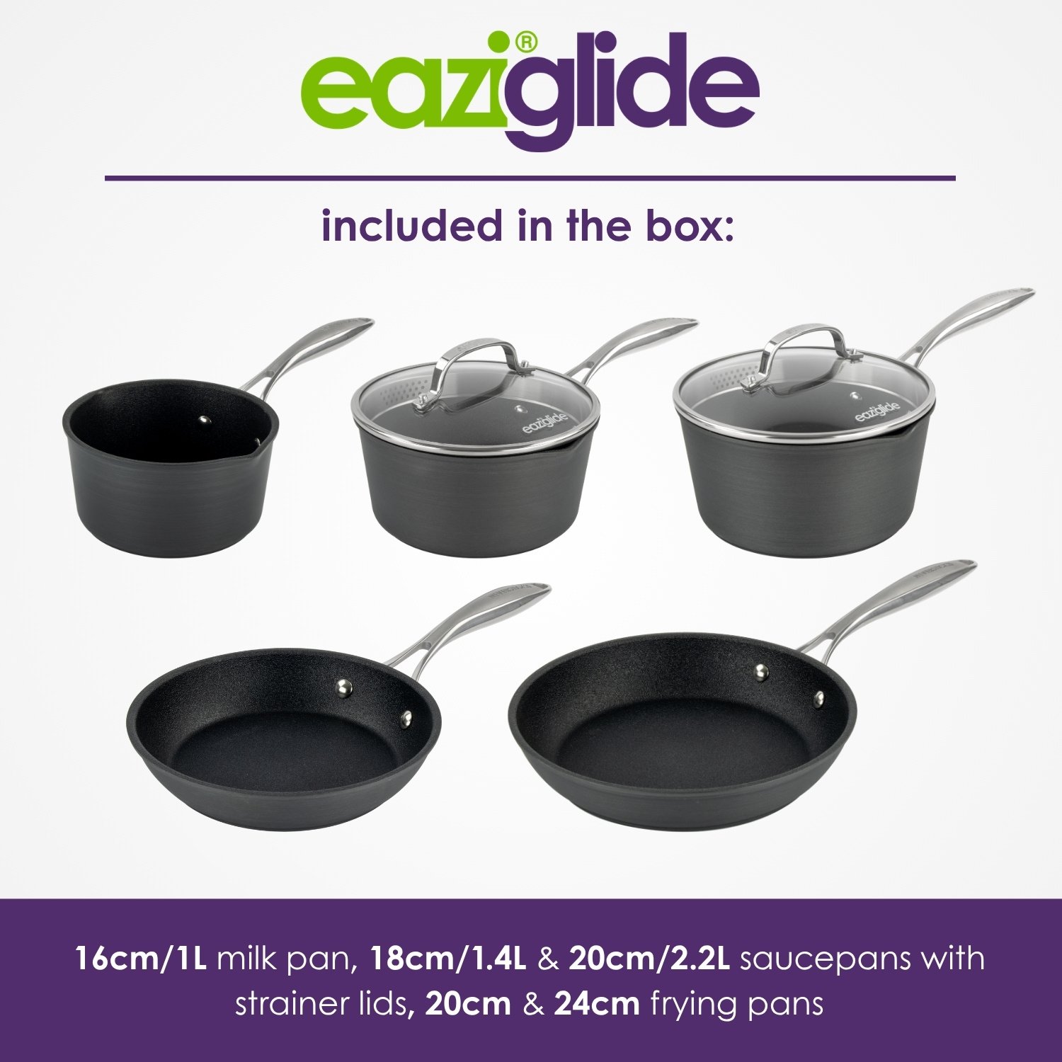 Neverstick3 professional 5 piece pan set - Image 2