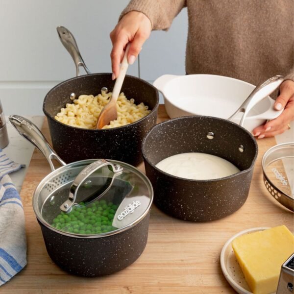 Eaziglide Neverstick2 3 Piece Saucepan Set - Set of 3 Saucepans