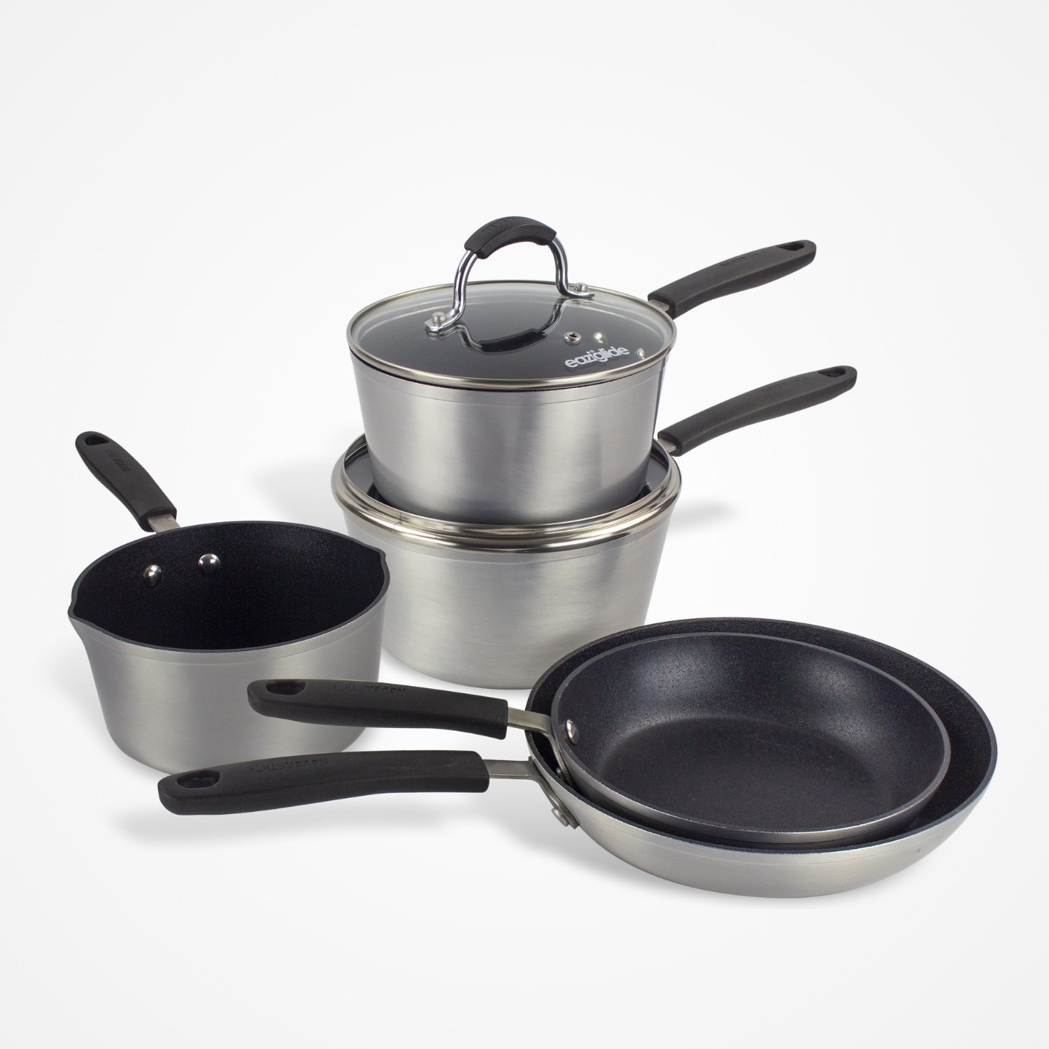 Eaziglide Neverstick+ 5 Piece Pan Set